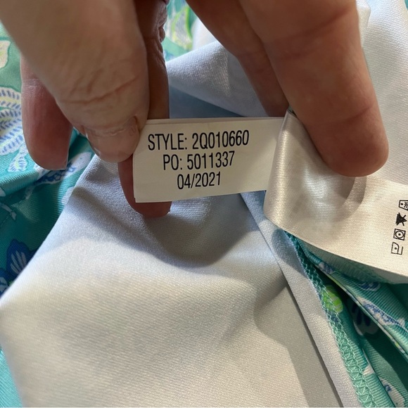 Vinyard Vines Shirt Dress Size XS Blue Printed Shift Sankaty UPF Tropical Margo - Picture 9 of 10